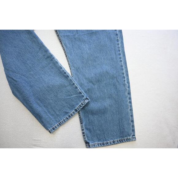 Levi's 505 Regular Fit Straight Rugged Denim Blue Jeans Mens Sz 44 x 30 - Picture 4 of 8